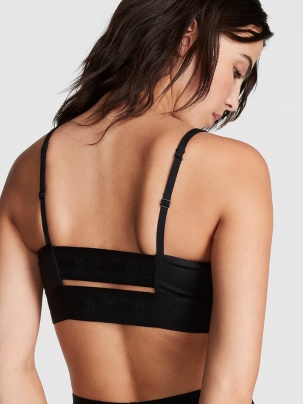 NWT PINK Victoria's Secret Ultimate Scoop Sports Bra Black